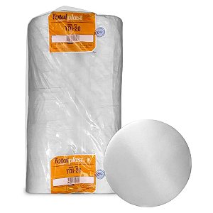 Disco de Isopor Multiuso Branco 20cm 400 unidades