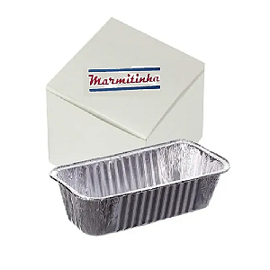 Bandeja Marmita Alumínio Bolo Inglês 206x105x45 550ml 100 unidades