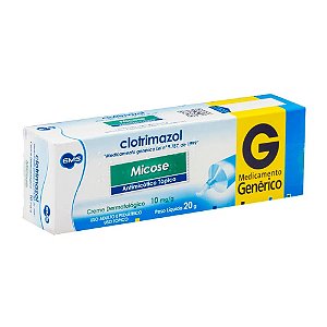 Clotrimazol 10mg/g (1%) Genérico Creme com 20g