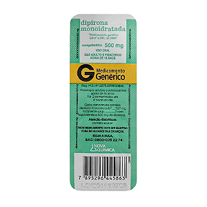 Dipirona 500mg Envelope com 10 Comprimidos
