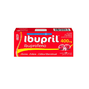 Ibuprofeno 400mg com 10 Cápsulas Gelatinosas Moles