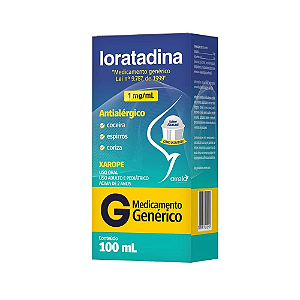 Loratadina 1mg/ml Xarope com 100ml