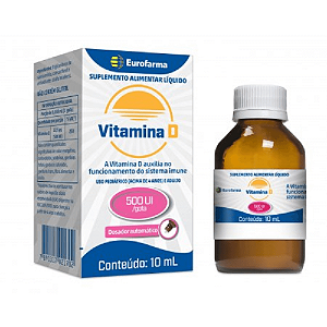 Vitamina D 500UI/ml em gotas 10ml
