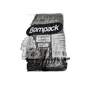 Touca Descartável Sanfonada Bompack Preta 100 unidades