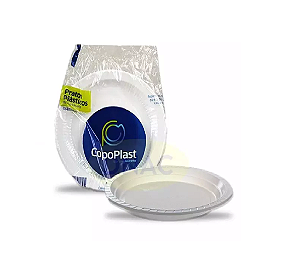 Prato Descartavel Copoplast 26cm Raso com 10 Pratos