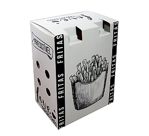Caixa para Batata Pluma Automática 10,5cm x 3cm x 12cm com 100 unidades