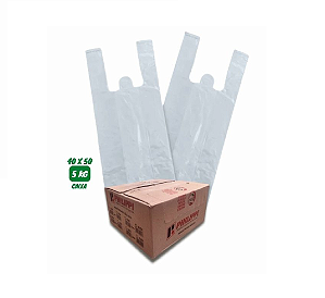 Sacola Plástica Philippi 40cm × 50cm  Branca com 5kg