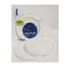 Prato Descartavel Copoplast 21cm Raso com 10 Pratos