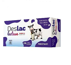 Lactase 10.000U.FCC com 8 Comprimidos Mastigáveis