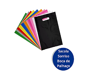 Sacola Boca de Palhaço 15cm x 20cm com 50 unidades Amarela