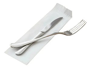 Saco De Papel Branco Para Talher 15 X 28 Cm com 500 Unidades