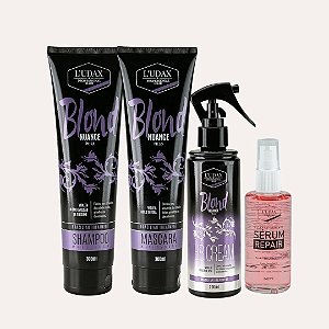KIT MATIZADOR BLOND NUANCE + REPARADOR DE PONTAS SÉRUM REPAIR LUDAX PROFESSIONAL