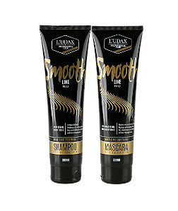 Kit Pós Progressiva Smooth Line Shampoo 300ml + Máscara 300ml Ludax Professional