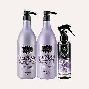 KIT PROFISSIONAL MATIZADOR CAPILAR SHAMPOO, MÁSCARA, BB CREAM BLOND NUANCE LUDAX PROFESSIONAL