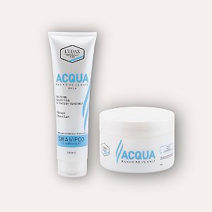 KIT HOME CARE LINHA ACQUA DE HIDRATAÇÃO CAPILAR BANHO DE VERNIZ LUDAX PROFESSIONAL