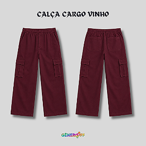 Calça Cargo Vinho