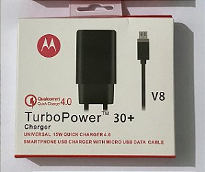 Carregador para Motorola Turbo Power 30+ c/ cabo tipo C