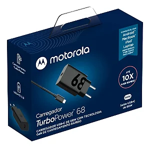 Carregador para motorola Turbo Power 68 Duo c/ cabo tipo C.