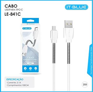 Cabo It-blue LE-841C tipo C 1M c/ mola