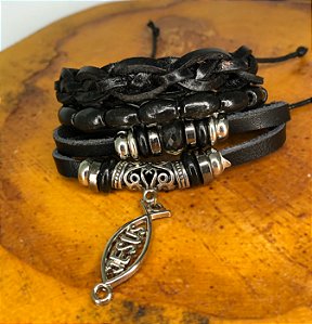 Pulseira Pedra Madeira Jesus