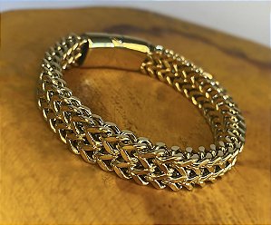 Pulseira Executiva Premium Dourada