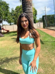 Top fita verde aguá