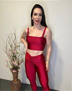 Top cropped vermelho