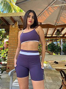 Conjunto fita duplo Roxo e Branco