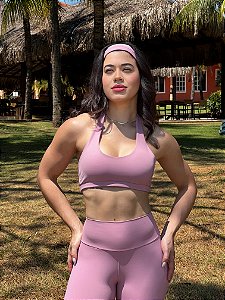 Conjunto frente única rosa bebê