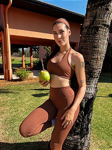 Conjunto frente única marrom