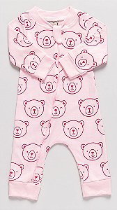 Macacão Bebê Suedine Urso