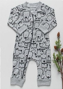 Macacão Bebê Suedine Pets