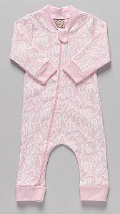 Macacão Bebê Suedine Letras