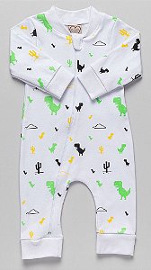 Macacão Bebê Suedine Dino