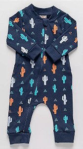 Macacão Bebê Suedine Cacto