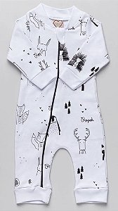 Macacão Bebê Suedine Floresta