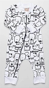 Macacão Bebê Suedine Pets