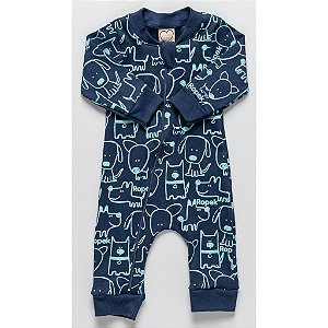 Macacão Bebê Suedine Pets