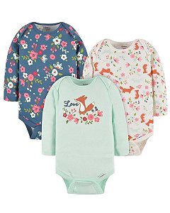 Kit Body Gerber 3 Peças Manga Longa