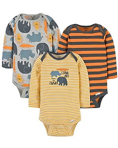 Kit Body Gerber 3 Peças Manga Longa