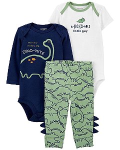 Conjunto Bebê Carter's 3 Peças Dinossauros