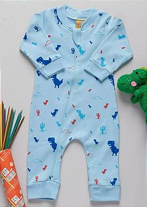 Macacão Bebê Suedine Dino