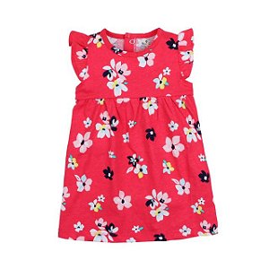 Vestido de Verão Florido Vermelho