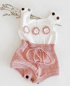 Romper Tricot Linha Florzinha
