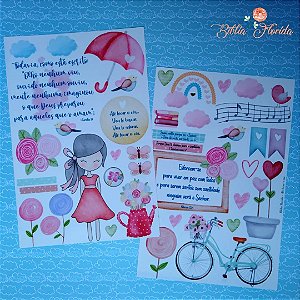 Adesivos Transparente para Bible Journaling - Até tocar o Céu