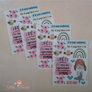 Adesivos Transparente para Bible Journaling - Fé