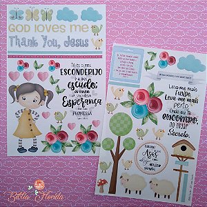 Adesivos Transparente para Bible Journaling - Lugar Secreto
