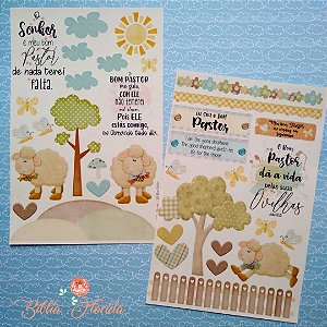 Adesivos Transparente para Bible Journaling - Bom Pastor