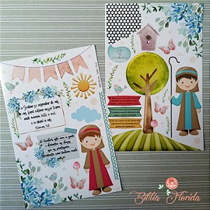 Adesivos Transparentes com devocional - Números: Calebe e Josué - Bible Journaling