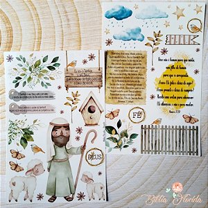 Adesivos Transparentes com devocional - Números: Deserto - Bible Journaling